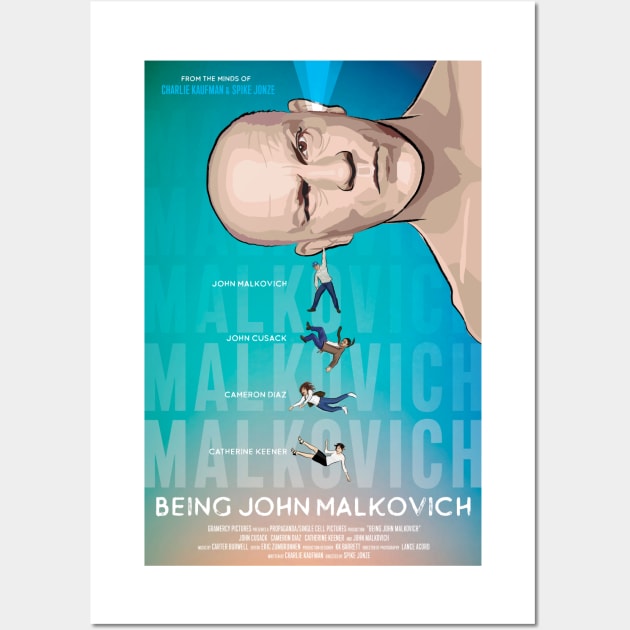 Being John Malkovich alternative movie poster Wall Art by chrisayerscreative